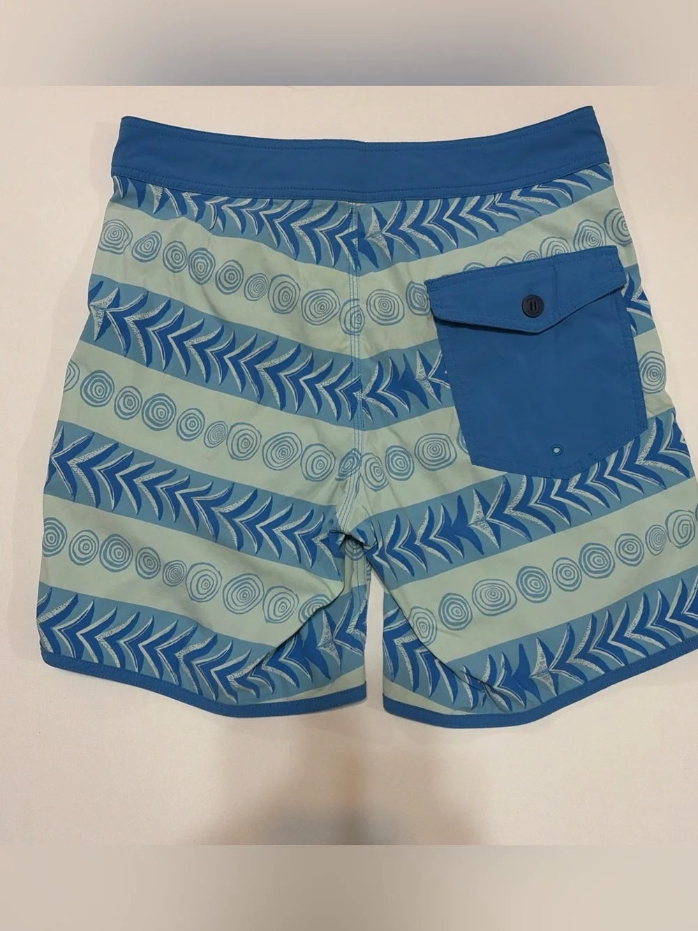 Patagonia Wavefarer Board Shorts Blue Print Swim Trunks STY86731 SP19